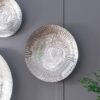Textured Oversized Disc, Wall Decor For Living Room (Set of 3) - Silver - Image 6