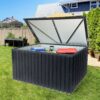Metal Storage Box Store Large Out Door Use - Black - Image 4