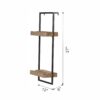 Wall Shelf With Two Shelves - Black Brown - Image 8