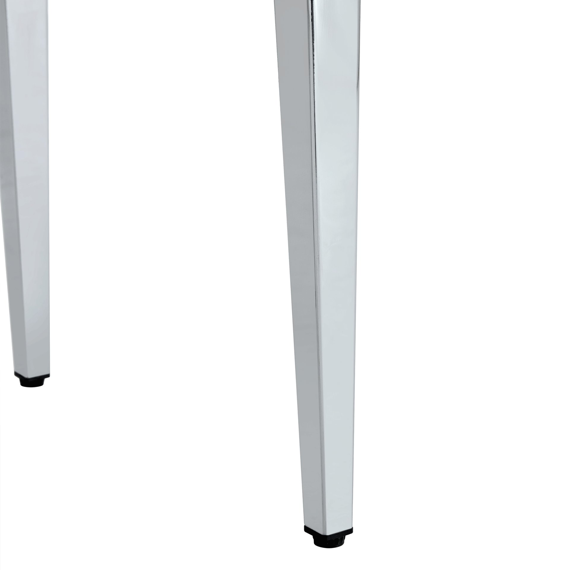 (Set of 4) Backrest Chairs With Silver Metal Legs The Perfect Combination, Suitable For Minimalist And Modern Home Styles - White / Silver - Image 14