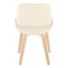 Fabrico - Mid-Century Modern Accent Dining Chair (Set of 2) - Natural / Cream - Image 5