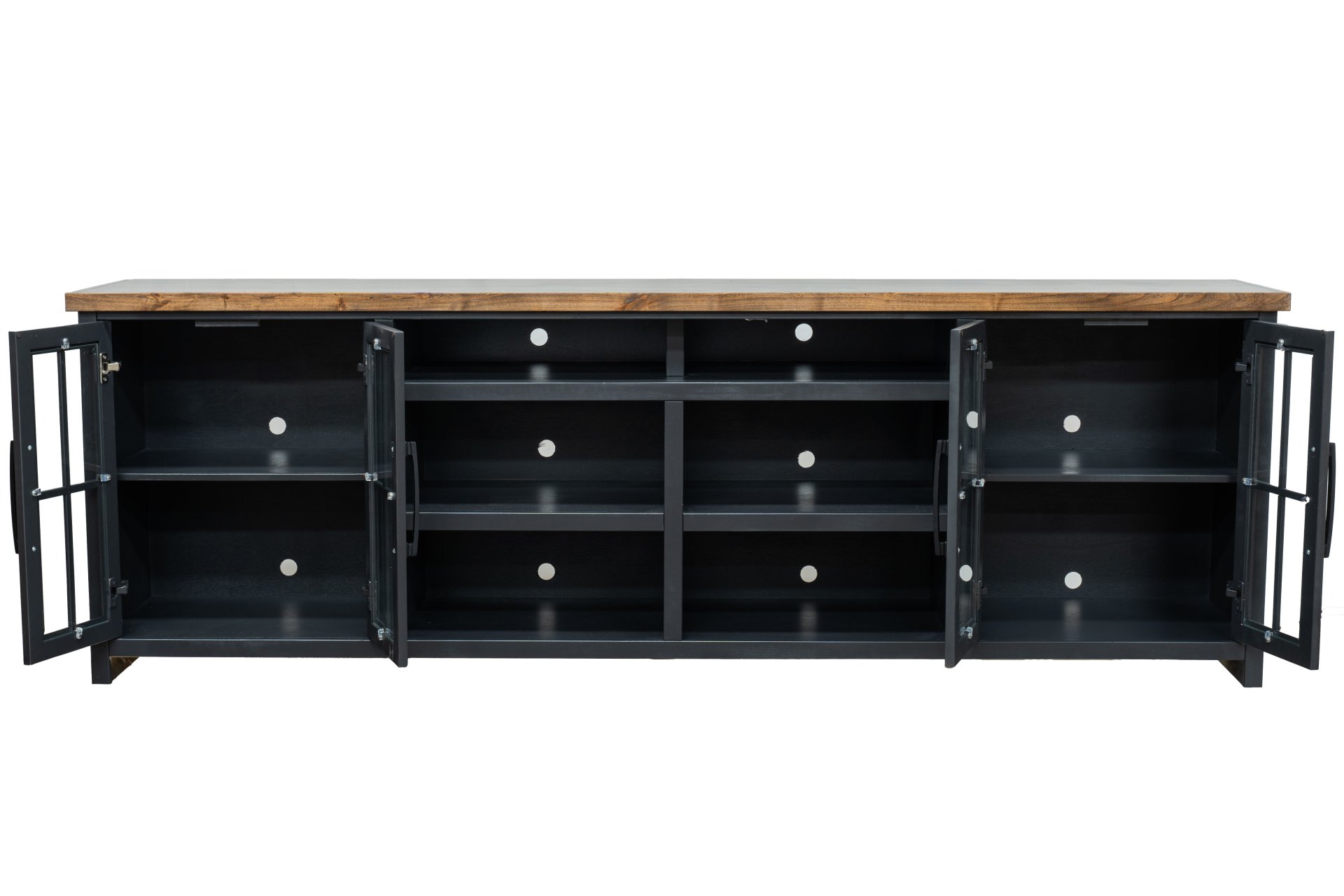 Essex - TV Stand Console For TVs Up To 100" - Black, Whiskey - Image 7