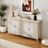 Sideboard Buffet Cabinet, Storage Cabinet With Storage, Modern Storage Cabinet With 4 Doors & Adjustable Shelves For Living Room, Dining Room, Kitchen And Entryway - Image 2