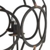4 Light Metal Chandelier, Hanging Light Fixture With Adjustable Chain For Kitchen, Bulb Not Included - Black - Image 8
