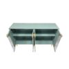Accent Cabinet Lacquered Wooden Cabinet With 4 Glass Doors Sideboard Buffet Server Cabinet Storage Cabinet, For Living Room, Entryway, Hallway, Office, Kitchen And Dining Room - Mint Green - Image 6