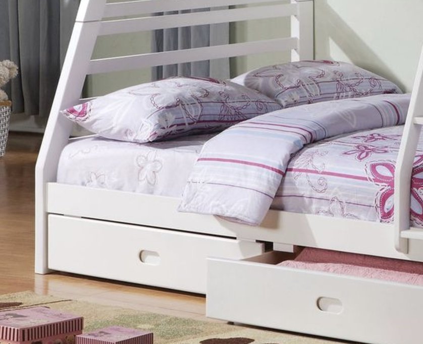 Jason - Twin / Full Bunk Bed With Storage - White - Image 5