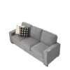 Modern Snowfleece Fabric 3 Seater Sofa With Cup Holders - Gray - Image 15
