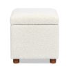Upholstered Storage Ottoman - Ivory White - Image 2