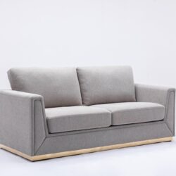 Valin - Linen Sofa For Living Room - Gray