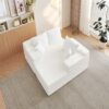 Cloud Sectional Couch With L Shape Chaise, Deep Seat - White - Image 11