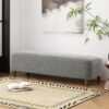 Contemporary Ottoman With Foam Cushion And Durable Upholstery - Gray - Image 2