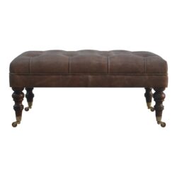 Buffalo - Leather Ottoman - Brown