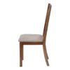 Dining Chair Side, Upholstered For Dining Room, Transitional (Set of 2) - Beige - Image 2
