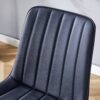 Ergonomic Extended Seat Cushion Dining Chair (Set of 4) With Integral Metal Leg Structure - Black - Image 8