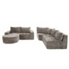 Oversized Modular Sofa Cloud Sectional Sofa Set Upholstered Couches U - Shaped Sofa With Deep Seat For Living Room - Brown - Image 20