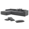 2 Pices Free Combination Minimalist Style Modular Sectional, Wrinkle Resistant Couch Set L Shaped Compressed Sofa For Living Room - Gray - Image 12