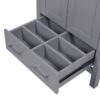 24" Bathroom Vanity With Integrated Undermount Sink, 2 Doors 1 Drawer, Soft Close Hinges, - Gray - Image 20