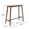 Bar Height Dining Table With Splayed Legs And Elongated Rectangular Top - Walnut - Image 3