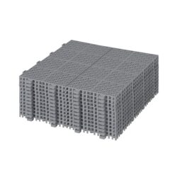 Interlocking Deck Tiles Plastic Waterproof Outdoor All Weather Anti-Slip Bathroom Shower Balcony Porch Strong Weight Capacity Upto 6613 Lbs, Rosette Pattern Pack Of 12 - Gray