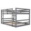 Full Over Full Classic Bunk Bed & Ladder - Gray - Image 3