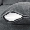 U Shaped Sectional Sofa Chenille Upholstered With Movable Storage Ottoman - Dark Gray - Image 25