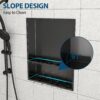 21" X 17" Stainless Steel Shower Niche Double Shelf With Durable Finish - Gunmetal Black - Image 8