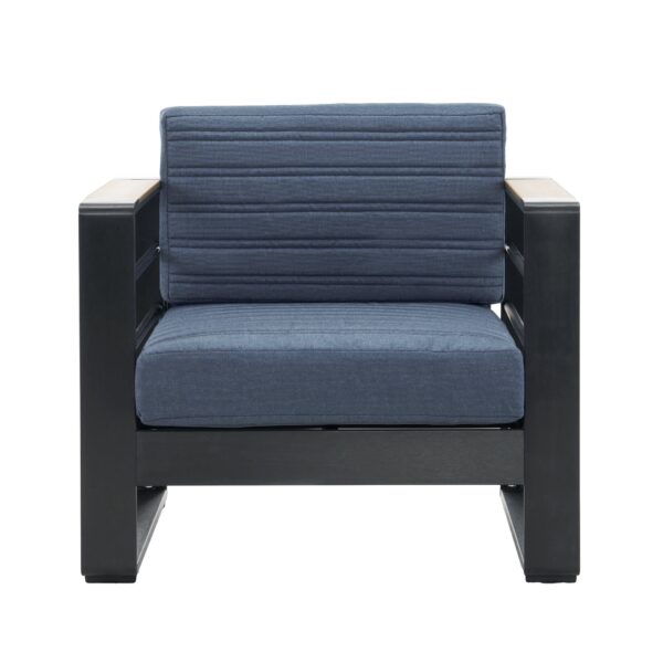 Giovanna - Club Chair With Aluminum Frame And Water Resistant Cushions - Blue