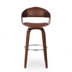Mid Century Modern Bar Stool, Swivel Function - Brown