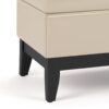 Oregon - Storage Ottoman Bench With Tray - Satin Cream - Image 6