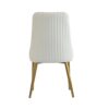 Modern Sponge-Filled Dining Chair, Solid Wood Metal Legs, Suitable For Restaurants, Living Rooms And Rooms (Set of 2) - White - Image 10