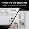 Hollywood - Full Length Mirror With Lights Full Body Vanity Mirror With 3 Color Modes Lighted Standing Floor Mirror For Dressing Room Bedroom Wall Mounted Touch Control - Silver - Image 11