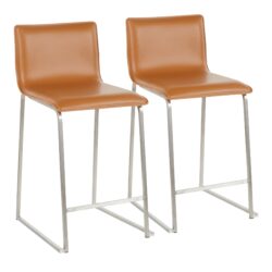 Mara - Contemporary Counter Stool (Set of 2) - Camel