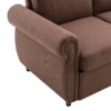 Pull Out Sofa Bed Loveseat Sleeper With Twin Size Memory Mattress With Two USB Ports For Living Room Spaces - Brown - Image 14