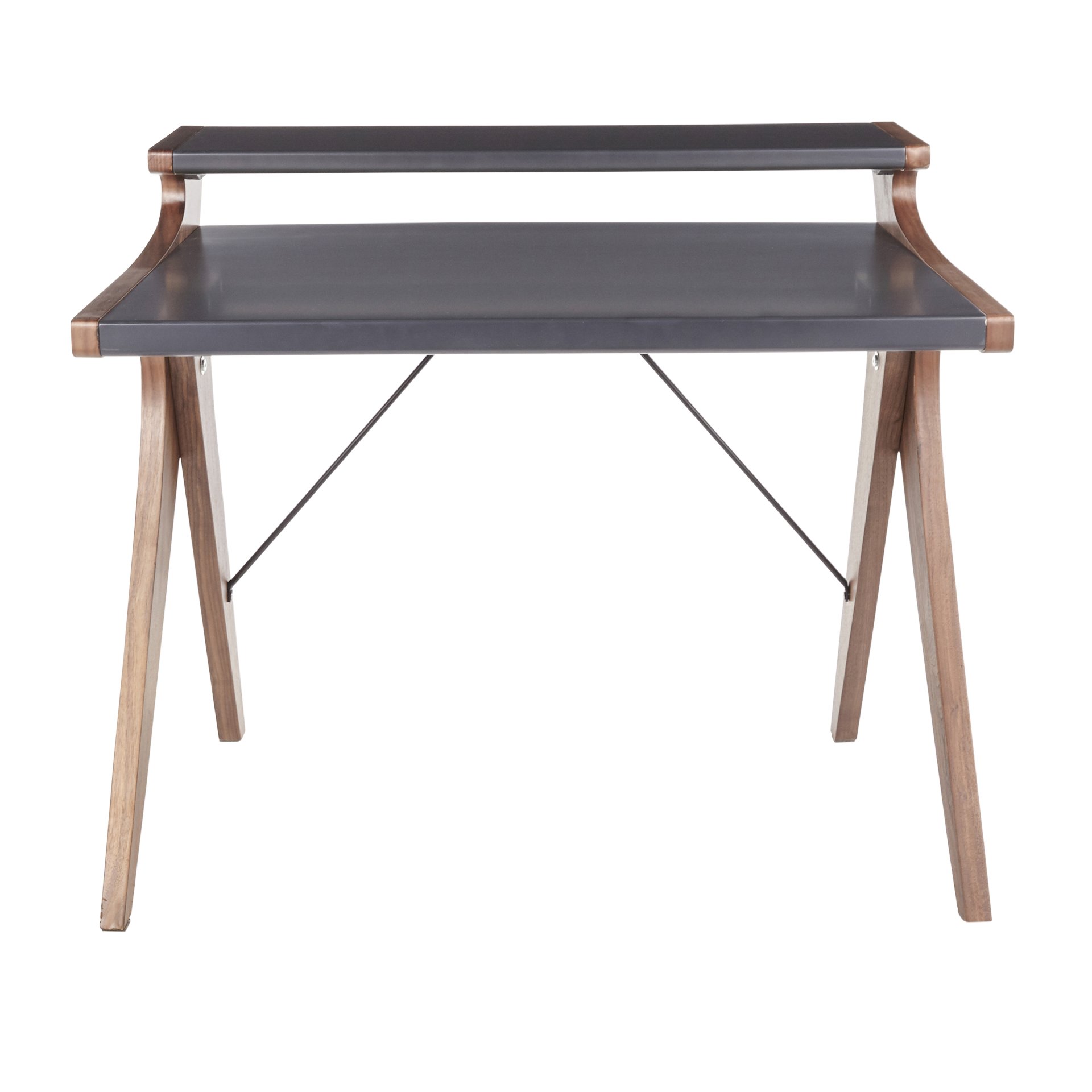 Archer - Contemporary Desk - Walnut / Gray - Image 5