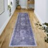 Maval - 2'6'' X 10' Washable Runner Rug - Anthracite - Image 2