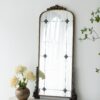Antique Arched Mirror With Metal Frame, Full Length Mirror For Living Room Bathroom Entryway - Gold - Image 6