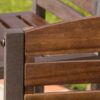 Outdoor Barstool With Slat Panel Design (Set of 2) - Dark Brown - Image 9