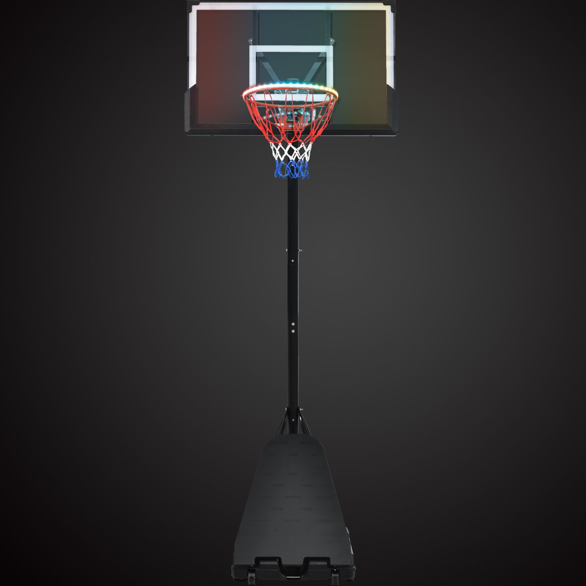 Portable Basketball Hoop Basketball System 8-10Ft Height Adjustable For Youth Adults LED Basketball Hoop Lights, Colorful Lights, Waterproof, Super Bright To Play At Night Outdoors, Good Gift For Kids - Black - Image 16