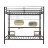 Ethan - Full Over Twin Bunk Bed With Desk, Charging Station, Storage Shelves, Safety Guard & Stairs - Black - Image 19