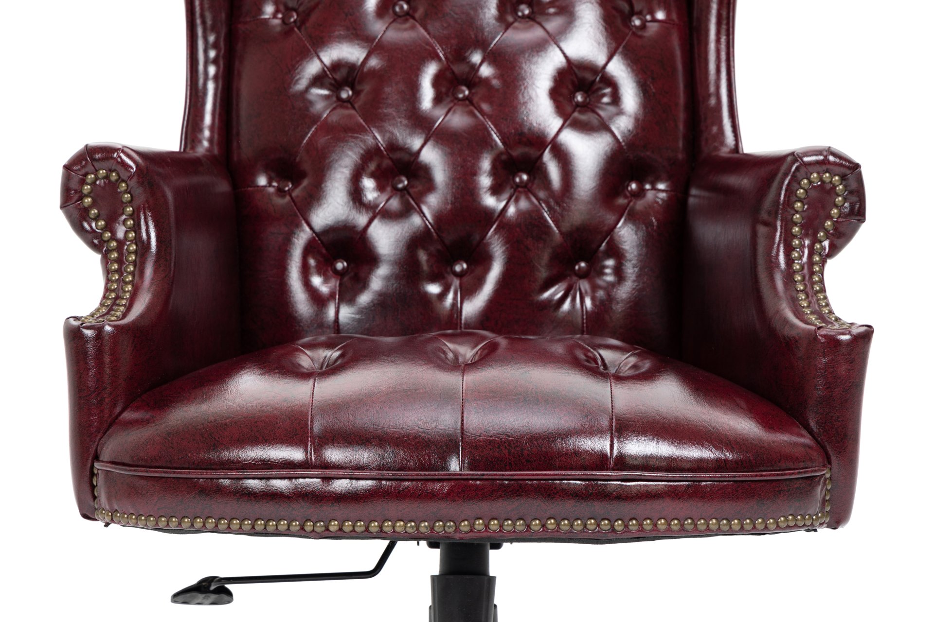 Executive Office Chair, High Back Reclining Comfortable Desk Chair With Smooth Glide Caster Wheels - Burgundy - Image 10