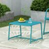 Modern Outdoor Conrad Side Table With Matte - Teal - Image 2