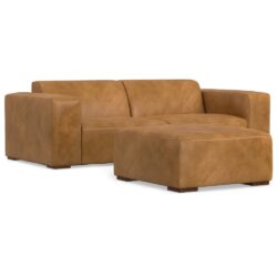 Rex - 2 Seater Sofa And Ottoman - Sienna