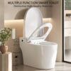 Smart Bidet Toilet With Remote Control And Auto Open / Close - White - Image 2