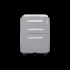3 Drawer Mobile File Cabinet Under Desk Office, Simple Style Versatile Storage Cabinet For Legal / Letter / A4 Files, 5 Wheel Design Anti-Tilting Cold Rolled Steel Waterproof Moisture-Proof - White / Gray - Image 4