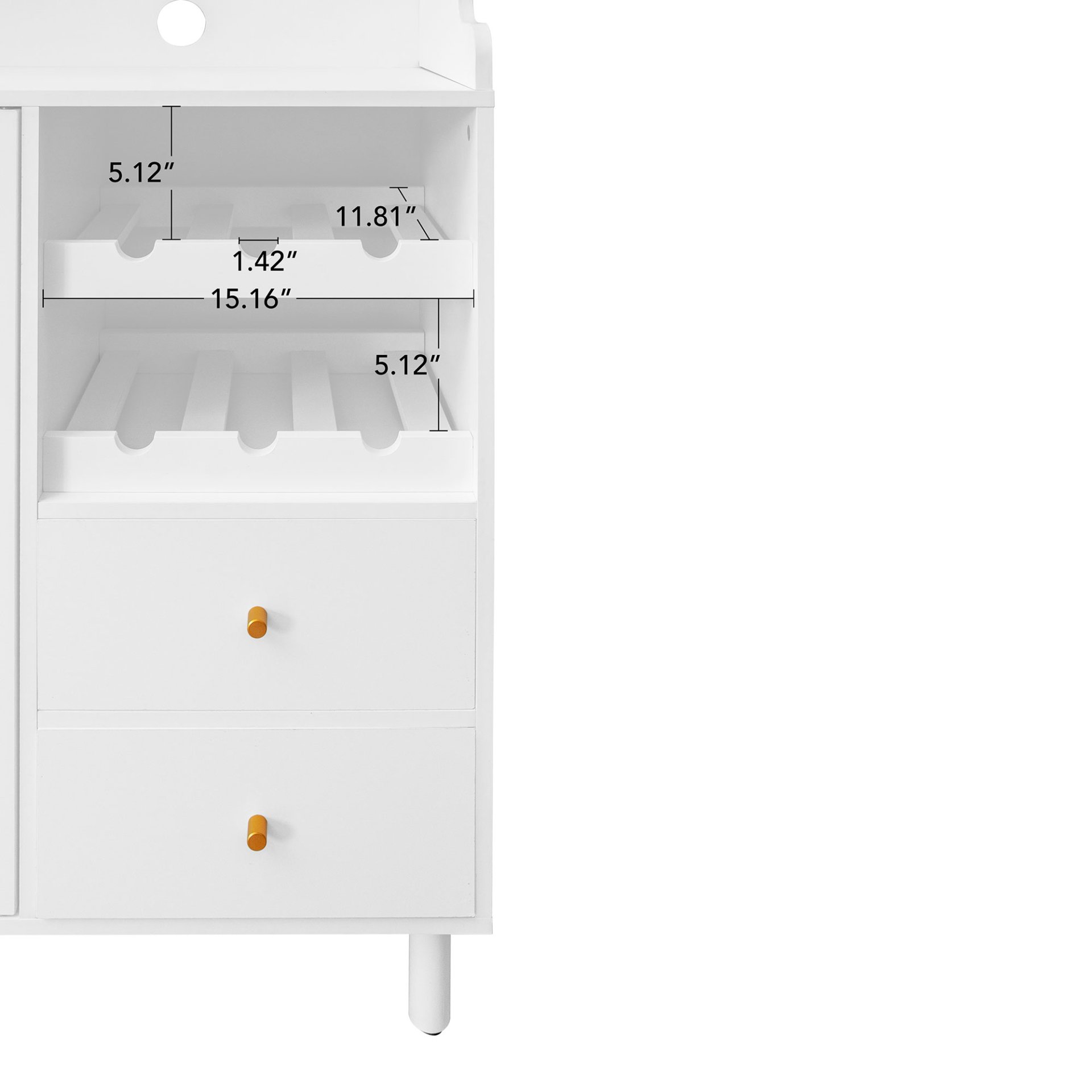 Modern Accent Storage Cabinet For Living Room, Bedroom, Dining Room, Or Study - White - Image 6