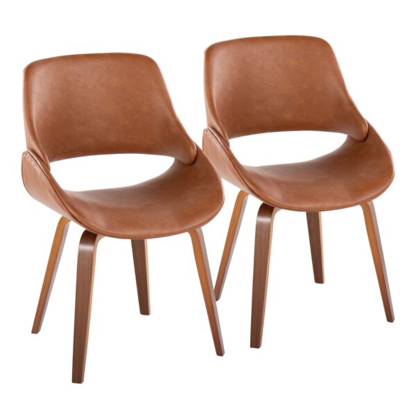 Fabrico - Mid-Century Modern Dining / Chair (Set of 2) - Walnut / Camel