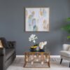 Modern Oil Painting, Square Framed Wall Art For Living Room Dining Room - Multicolor - Image 6