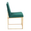 Fuji - Contemporary High Back Dining Chair (Set of 2) - Gold / Green - Image 3