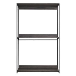 Monica - Farmhouse Wood Walk In Closet Organizer With 1 Shelf - Gray