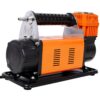 Heavy Duty 12V Air Compressor, Tire Inflator With Pressure Gauge, Compact Size - Black / Orange - Image 10